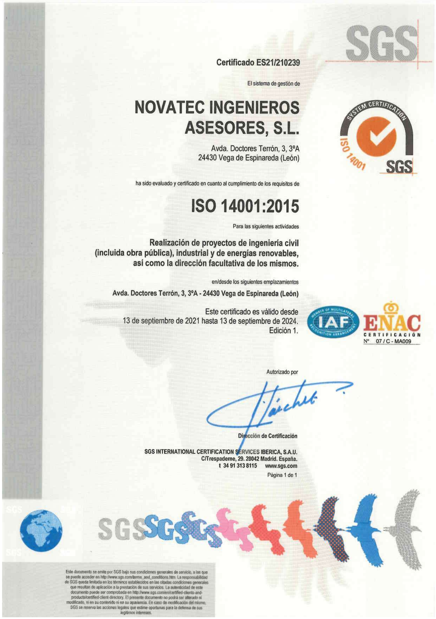 Certificado ISO 14001
