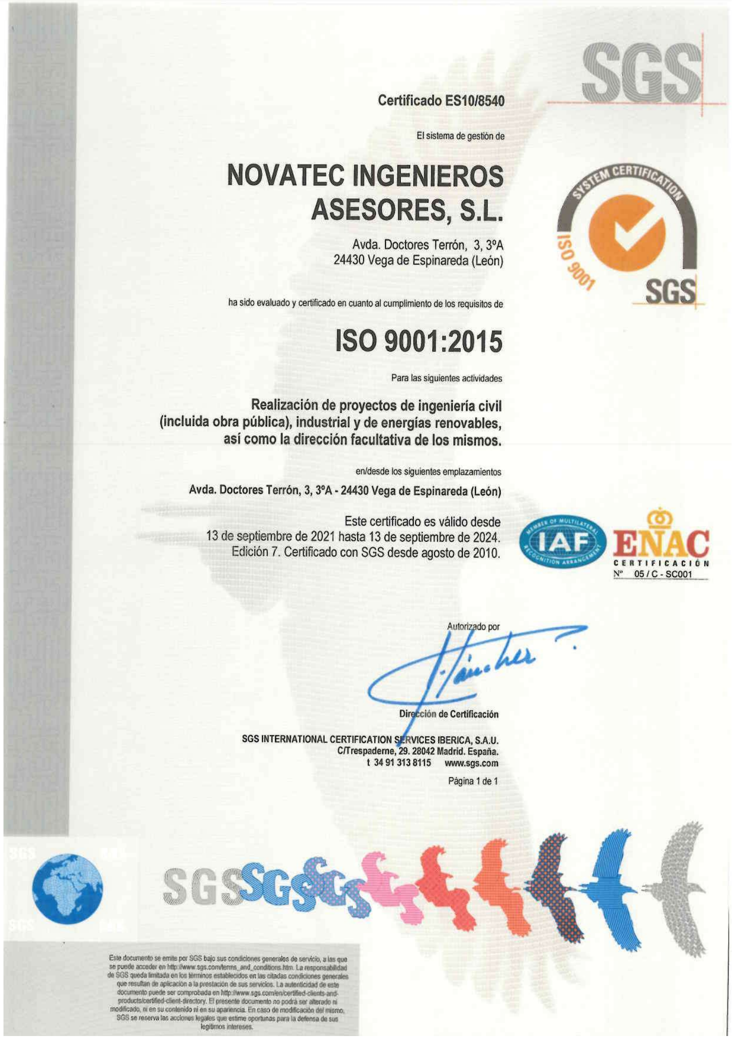 Certificado ISO 9001